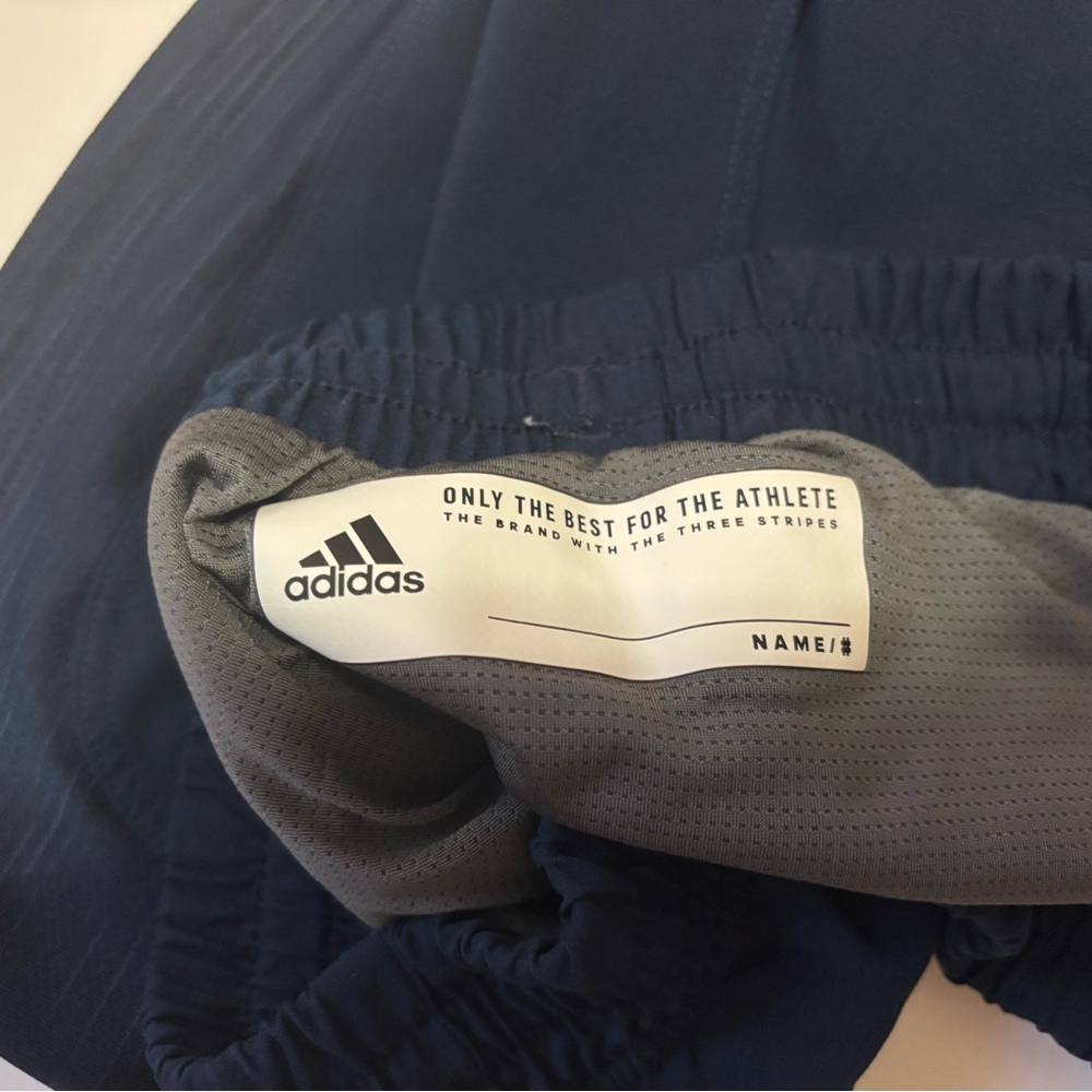 Adidas Women's Dark Blue Athletic Shorts - Picture 4 of 4